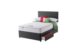 Silentnight - Middleton Pkt Mem 2 Drawer Charcoal - Kingsize - Divan